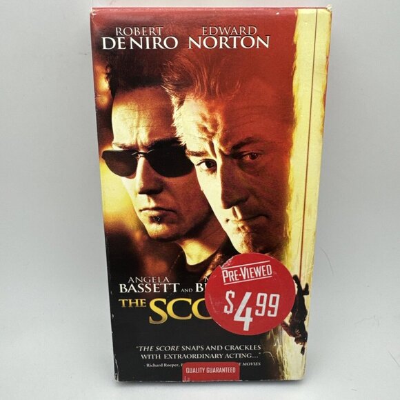 The Score (VHS, 2001) Robert De Niro, Marlon Brando, Edward Norton - Picture 1 of 3